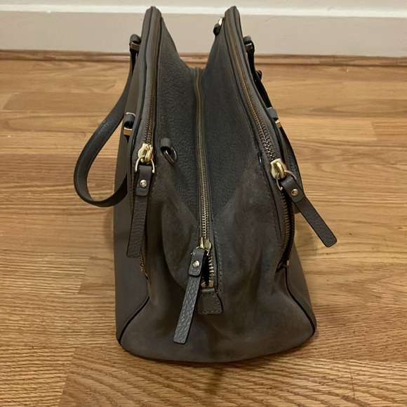 Kate Spade Leather-Suede Gray Handbag - Picture 5 of 16
